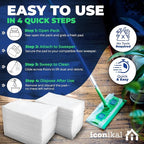 Iconikal Dry Mop Pad Refills | Fits Swiffer Dry Sweeping Cloths - Image 4