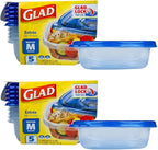 Glad GladWare Entrée Food Storage Containers, Medium Square by GladTrashFoodStorage