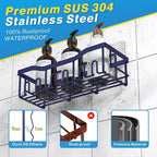 EUDELE 5-Pack Rustproof Stainless Steel Shower Caddy – No Drill Adhesive - Image 5