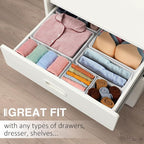 Criusia Drawer Organizer Clothes, 8 Pack Underwear Drawer Organizer, Foldable - Image 8