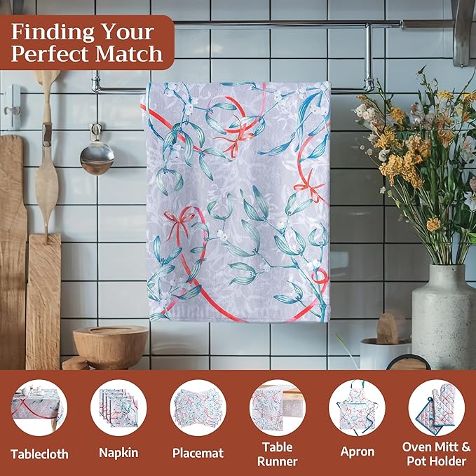 Maison d' Hermine Kitchen Towels Set of 3 100% Cotton 20" x 27.5" Reusable - Image 4