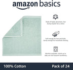 Amazon Basics Washcloth for Bathroom, 100% Cotton Extra Absorbent, Fast Drying - Image 4