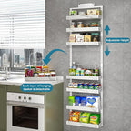 bukfen Over the Door Pantry Organizer, 8-Tier Adjustable Basket Kitchen Pantry - Image 4