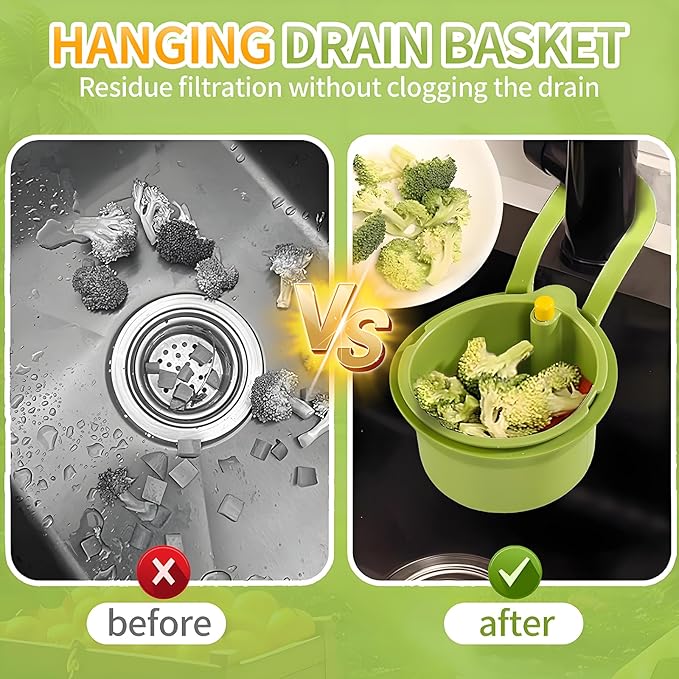Hanging Strainer for Kitchen Sink, Kitchen Drain Storage Basket, Smart Sink - Image 3