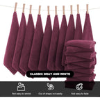 MOONQUEEN Microfiber Facial Cloths Fast Drying Washcloth 12 Pack - Image 3