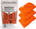 WHOOSH! Microfiber Cleaning Cloth, 3 Pack, Glasses and Screen Cleaning Cloth by WHOOSH