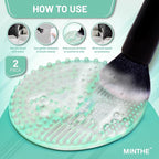 MINTHE™ Makeup Brush Cleaner Mat | 2 Pack | Silicone Make up Cleaning Pad - Image 6