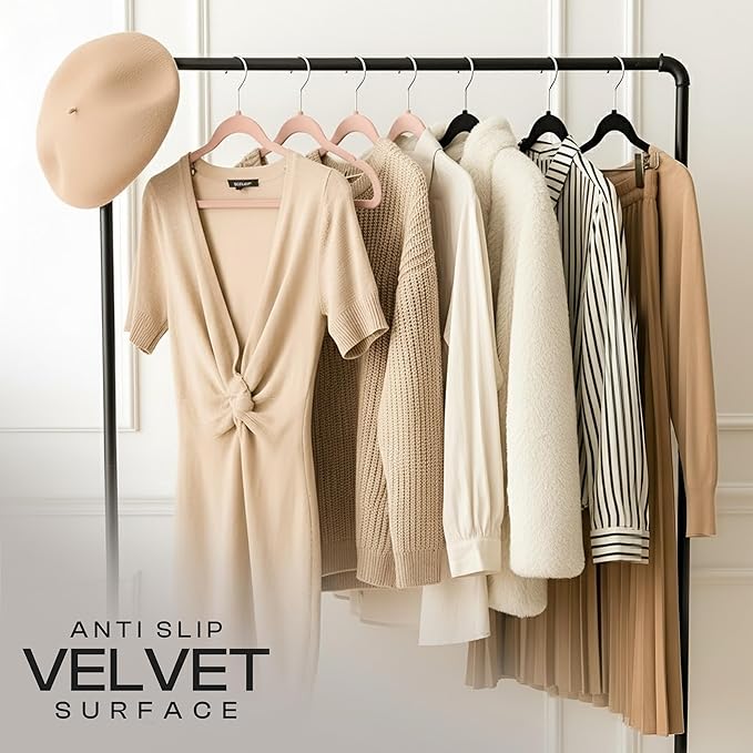 Utopia Home Velvet Hangers 50 Pack – Luxury Non-Slip Slim Pant & Coat Hangers - Image 7