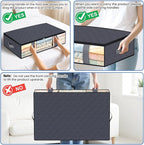 Under Bed Storage Containers, 6 Pack Blanket Storage Bags, Collapsible Storage - Image 5