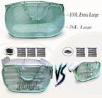 100L Foldable Laundry Baskets 2 Pack, Extra Large Mesh Pop Up Laundry Hamper - Image 3
