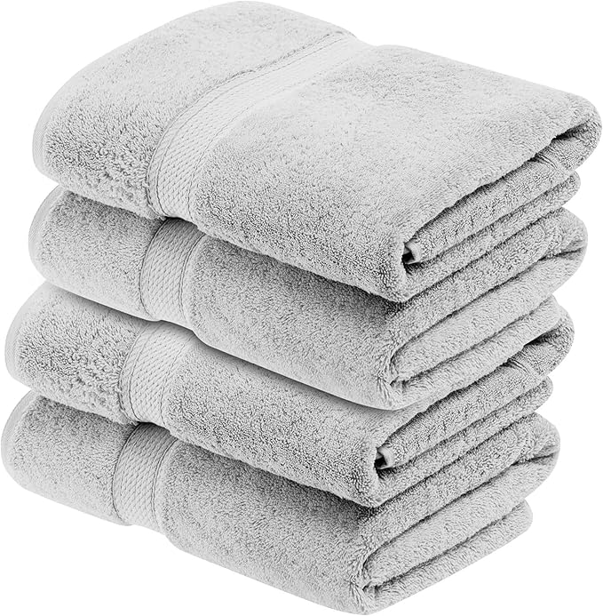 Superior Egyptian Cotton Pile Bath Towel Set of 4, Ultra Soft Luxury Towels - Image 2
