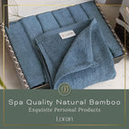 Tidal Blue Facial Washcloths Set of 6 Soft Cloths 10” x 10” 100% Viscose - Image 4