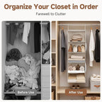 StorageWorks 5-Shelf Hanging Closet Organizers, Foldable Closet Storage - Image 6