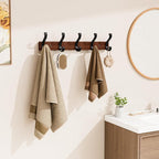 Wood Coat Rack Wall Mounted, Natural Wood Plank - Image 6