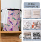 Colorful Dragonfly Laundry Basket, Foldable - Image 6