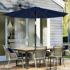 AreShark 9 FT Patio Umbrella for Outdoor, Outdoor Umbrella with Push Button Tilt and Crank, Outdoor Patio Umbrellas with 8 Sturdy Ribs for Market, Garden, Deck, Backyard, Pool (Navy) - Image 2
