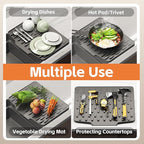 Silicone Dish Drying Mat for Kitchen Counter or Sink - Image 7
