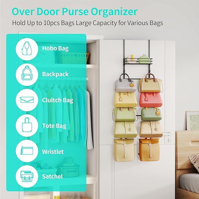 HapiRm Over The Door Purse Organizer - Image 4
