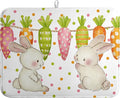Easter Spring Dish Drying Mats Cute Bunny Dish Mat Easter colorful Carrots by farg