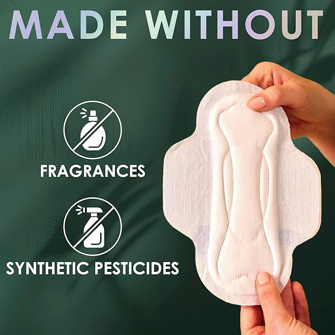 L. Ultra Thin Pads for Women, Regular Absorbency, Organic Cotton Top Layer - Image 4