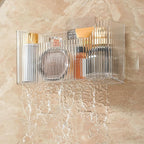 Acrylic Wall Mounted Storage Racks, Transparent Plastic Makeup Box Stackable - Image 3
