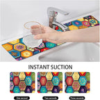 Bimkole 2 PCS Faucet Absorbent Mat, Kitchen Faucet Sink Splash Guard Wraparound - Image 4