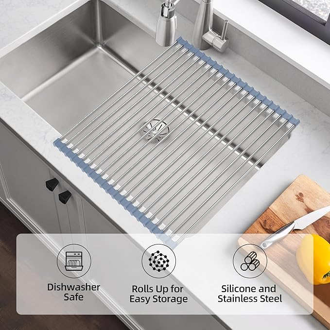 NEZUIBAN Drying Rack with Roll Up and Over Sink - Image 4