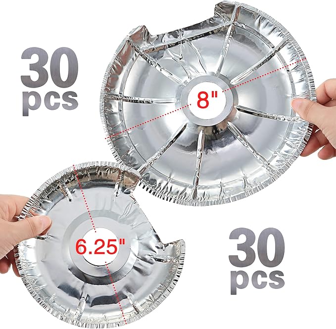 Dreyoo 100 Pcs Electric Stove Burner Covers, Disposable Aluminum Foil Drip Pan - Image 7