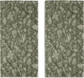 Sage Green Spring Floral Hand Towels by Aytipun