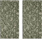 Sage Green Spring Floral Hand Towels by Aytipun