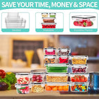 Skroam 72 piece Food Storage Containers Set - Image 4