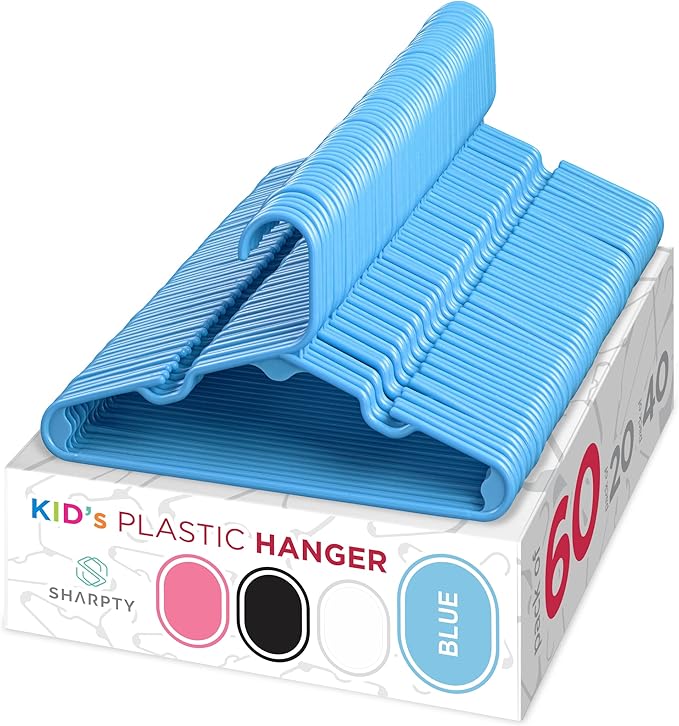 Sharpty Kids Plastic Hangers, Children's Hangers by Sharpty