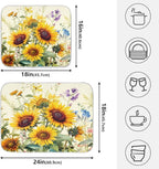 Blooming Sunflowers Dish Drying Mat - Image 2