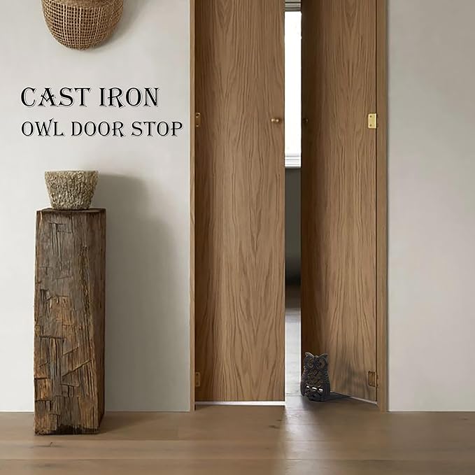 Linton-Cute Owl Iron Door Stop - Image 6