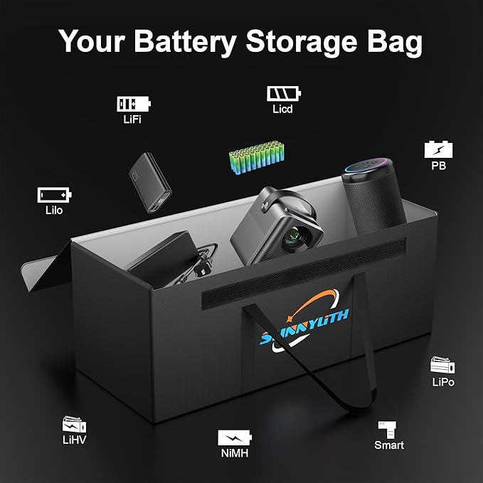 12V 200Ah LiFePO4 Lithium Battery Fireproof Safe Bag, Large Capacity - Image 8