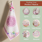 Maison d' Hermine Kitchen Towels Set of 3 100% Cotton 27.50" x 20" Reusable - Image 5