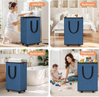 Laundry Basket with Wheels, Collapsible Laundry Baskets, Laundry Hamper with - Image 7