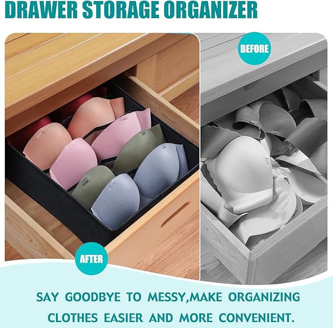 Drawer under Cabinet Clothes Organizer 5 Cell Foldable Storage Cubes Underwear - Image 4