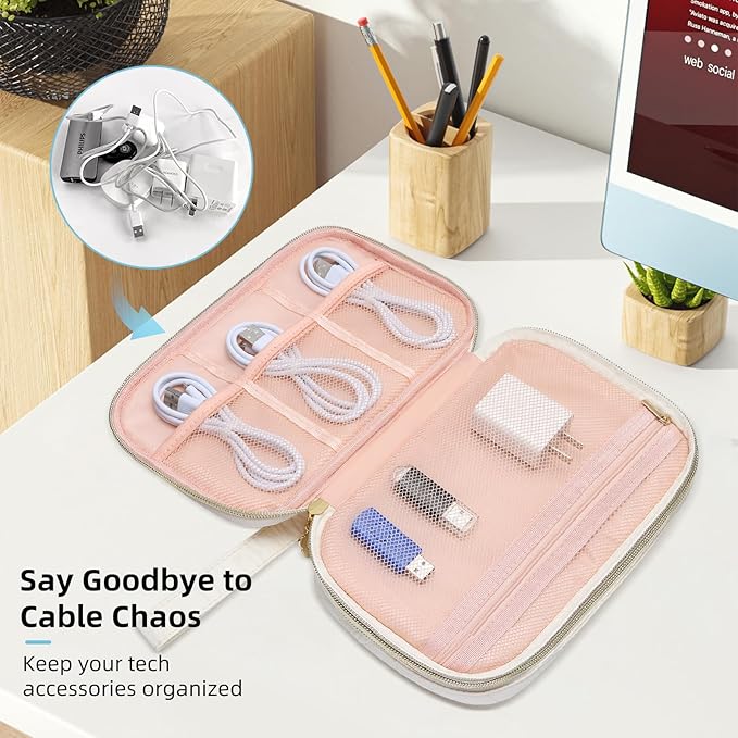 Electronics Organizer Travel Case, Charger Bag Cord Organizer Travel, Compact - Image 5