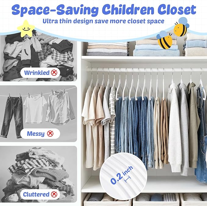 HOUSE DAY 13.5 Inch Kids Hangers 30 Pack - Image 3