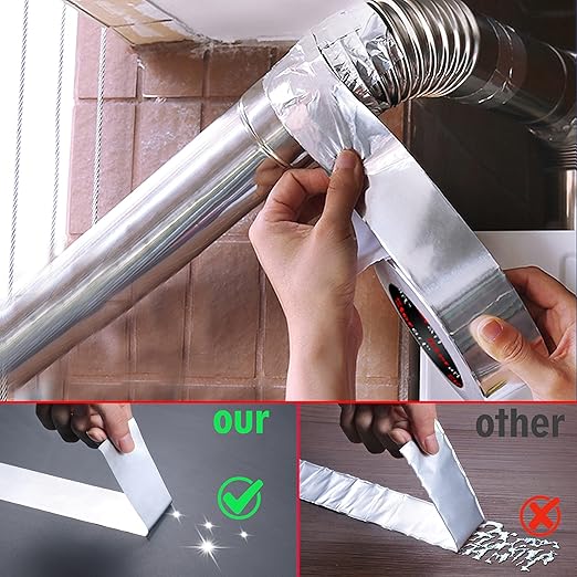 Aluminum Foil Duct Tape Heavy Duty, High Temperature Sealing and Patching - Image 6