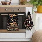 Mushroom Moth Kitchen Towels Decorative Set of 4, Witchy Dish Towels Absorbent - Image 4