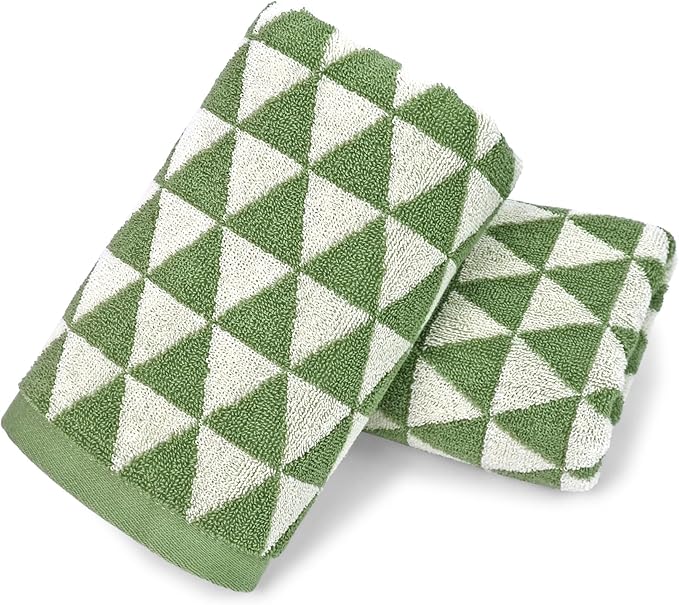 Jacquotha Green Hand Towels for Kitchen & Bathroom, 2 Pack Soft Lightweight by Jacquotha