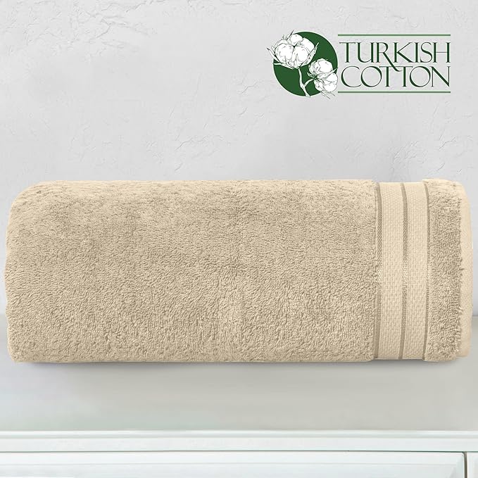 Elegant Comfort Three Line Popcorn Extra Large Luxury Bath Towel - Image 3