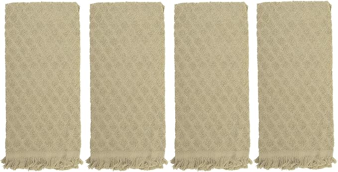 MosJos Kitchen Towels, Sage Taupe Diamond Pattern Drying Towels 18 x 28 Super - Image 8