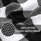 Homaxy 100% Cotton Waffle Weave Check Plaid Dish Cloths, 12 x 12 Inches - Image 8