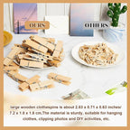 Kigley 50 Pcs Large Wooden Clothespins Extra Wide 2.83 Inches Length Sturdy - Image 7
