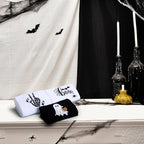 3 Pcs Halloween Hand Towels for Bathroom, Boo Ghost Black White Embroidered - Image 6