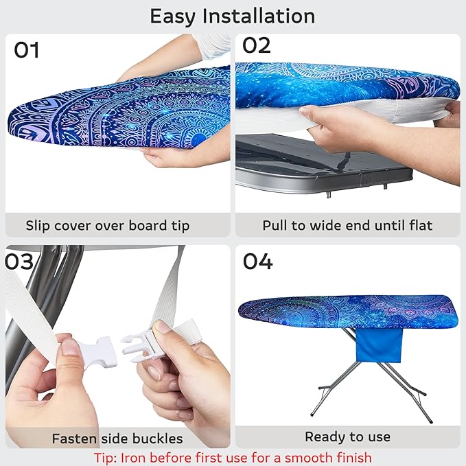 FIOBEE Ironing Board Cover and Pad Extra Thick Iron Board Pad - Image 7
