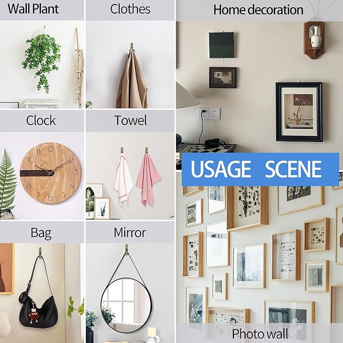 Aynoo 304 Pieces Picture Hanging Kit, Coat and Towel Wall Hooks, 4 Size Picture - Image 4